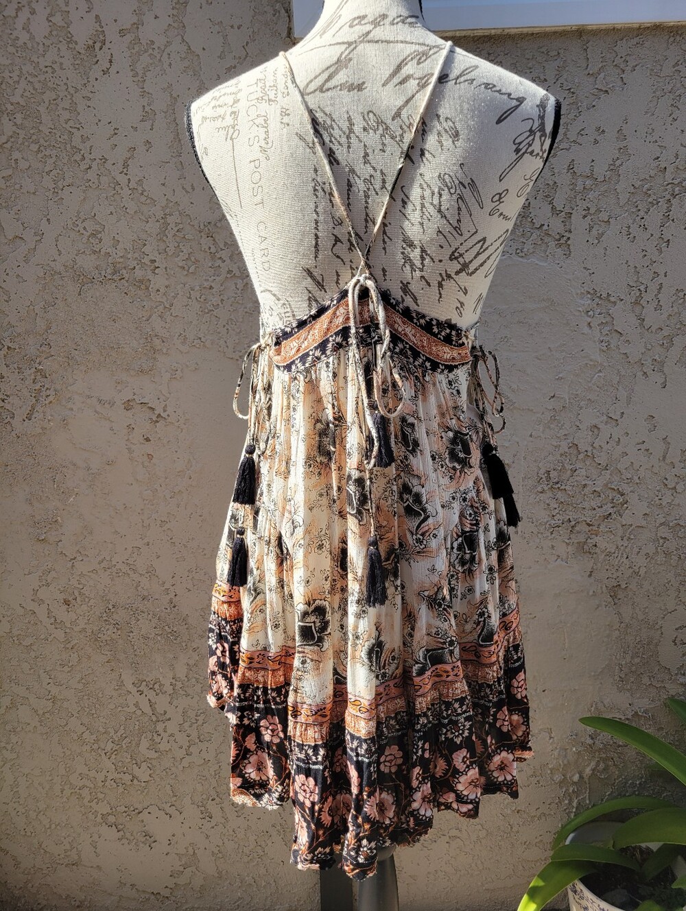 Free People Casablanca Halter Slip Dress Boho Festival Hippie Backless Size XS - Picture 6 of 11